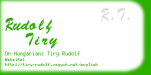 rudolf tiry business card